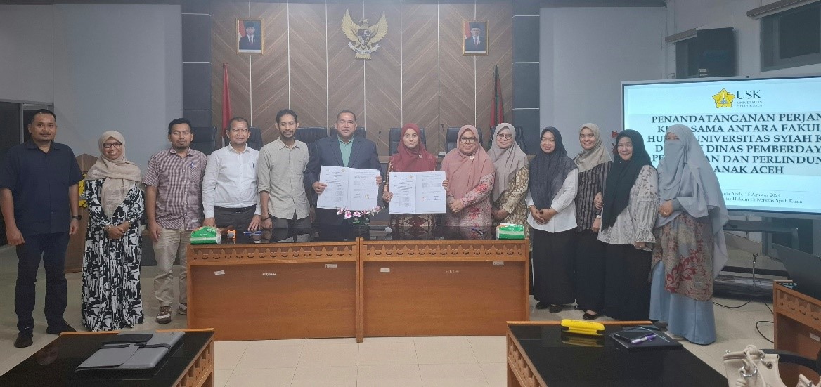 FAKULTAS HUKUM UNIVERSITAS SYIAH KUALA JALIN KERJASAMA DENGAN DINAS PEMBERDAYAAN PEREMPUAN DAN PERLINDUNGAN ANAK PROVINSI ACEH