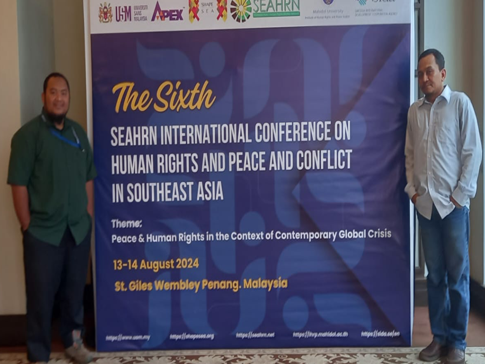 Faculty of Law, Universitas Syiah Kuala, Participates in SEAHRN International Conference on Human Rights, Peace, and Conflict in Southeast Asia