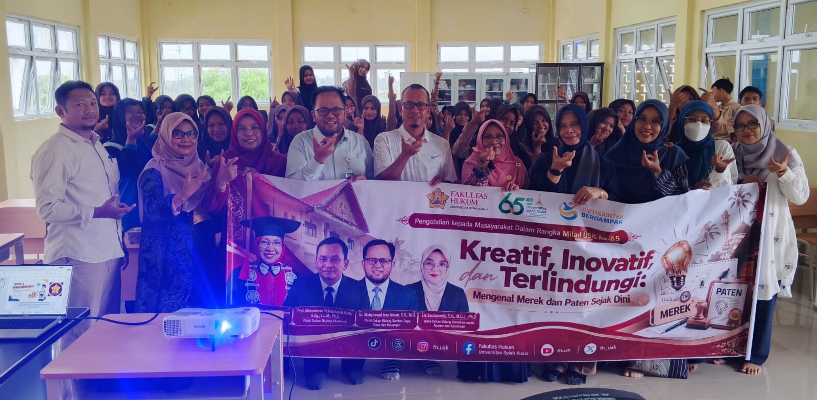 FH USK Perkenalkan Pendaftaran HKI Kepada siswa SMKN 1 Al Mubarkeya